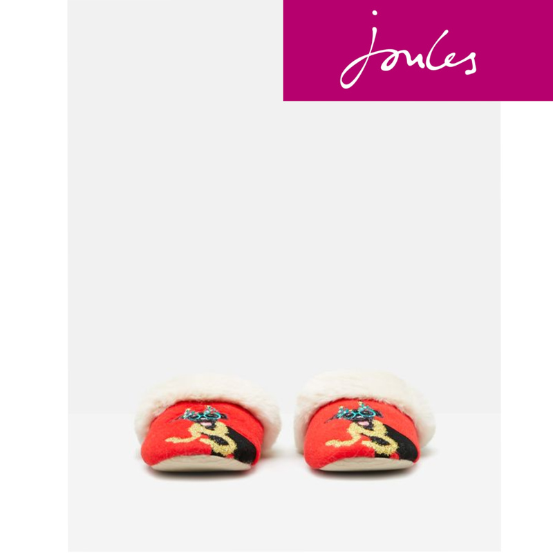 Joules Slippet Luxe Slip On Character Slippers - Christmas Dog -2